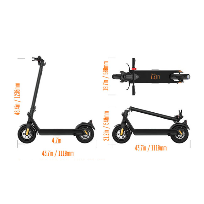 Elsparkcykel HX X9 Plus 21 Elsparkcykel HX X9 Plus svart max komfort
