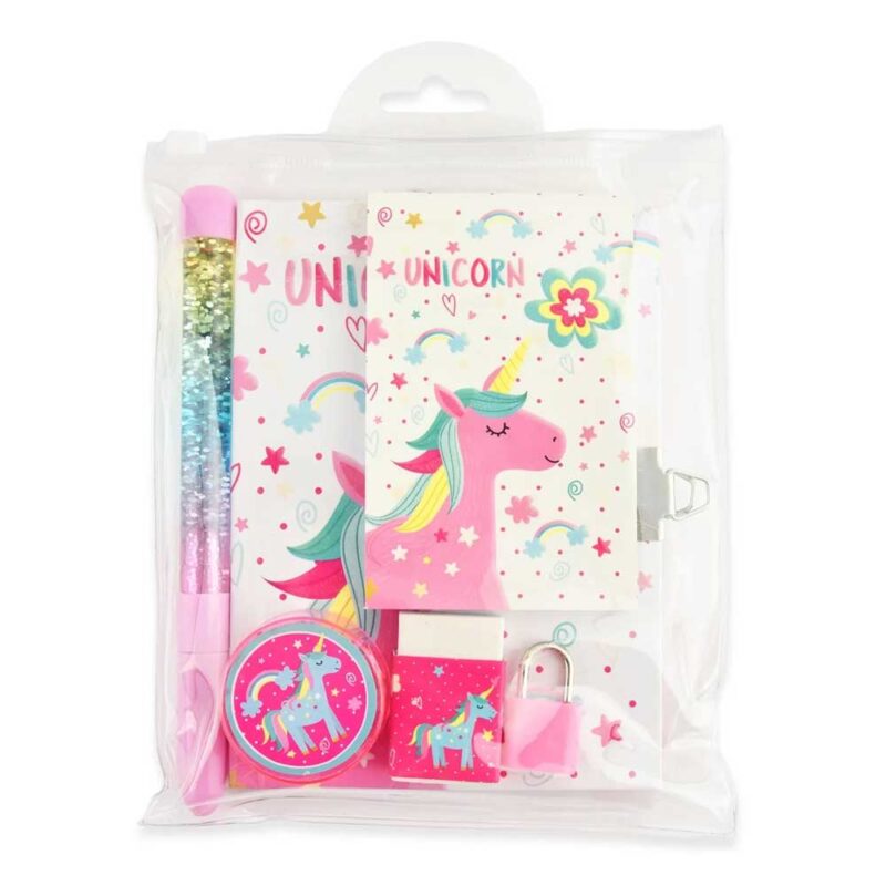 Unicorn writing set 6 pieces