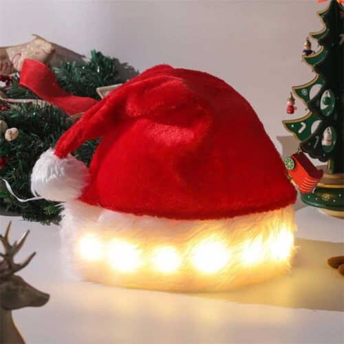 Deluxe Santa hat with LED light