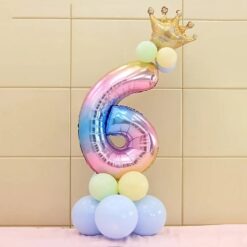 Balloon Pillar Crown for Number Balloon 6