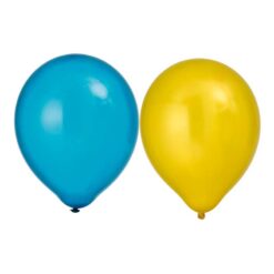 Metalliska Gula & Blå Ballonger 8-pack