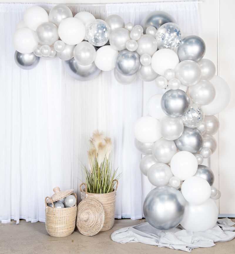 Ballongbåge Silver 5 meter DIY Kit - Bild 2