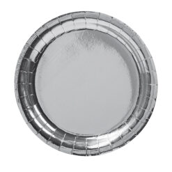 Papperstallrikar Silver Metallic 23cm