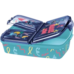 STITCH lunchdoos met meerdere vakken 18 x 13 cm