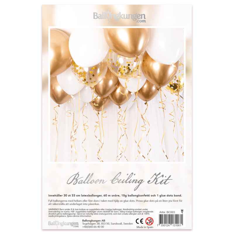 Ceiling balloons Gold Chrome Kit - Image 2