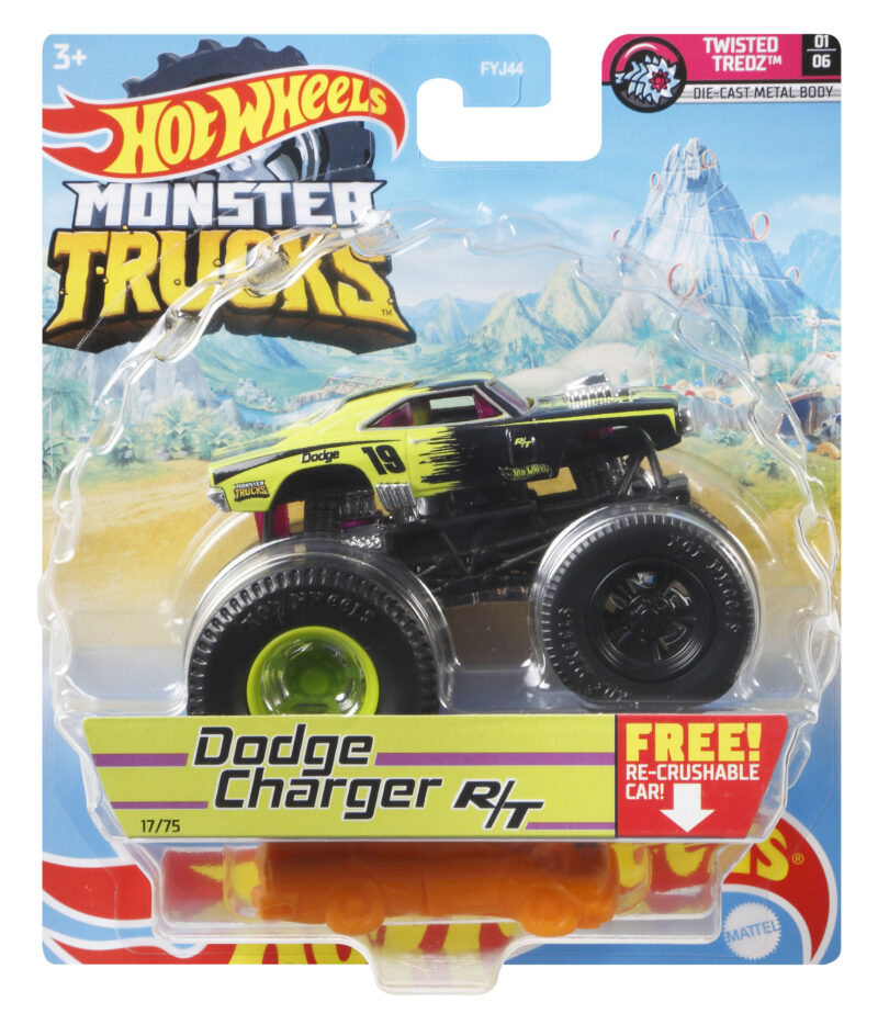 Hot Wheels Monster Truck 1:64 – coola monstertrucks med gigantiska hjul och robust design. Perfekt för fartfylld lek och samlare. Från 3 år!