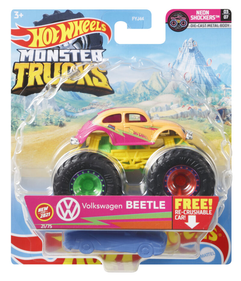 Hot Wheels Monster Truck 1:64 – coola monstertrucks med gigantiska hjul och robust design. Perfekt för fartfylld lek och samlare. Från 3 år!
