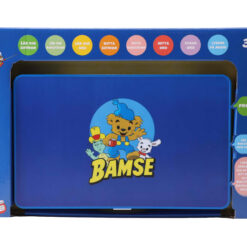 Bamse Dator lär barn siffror, bokstäver, ord och stavning på ett roligt sätt. Batterier ingår. Passar barn från 3 år.