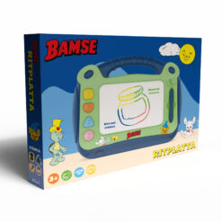 Bamse Rittavla låter barn rita och stämpla bilder om och om igen. Enkel att torka ren och med bärhandtag. Passar barn från 4 år.