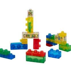 Jelly Blox Kreativ Byggklossar – 20 mjuka klossar med specialeffekter som sand, pärlor och stjärnor. Kreativ och sensorisk lek för barn från 2 år!