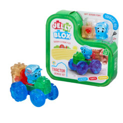 Jelly Blox Tractor Set - zachte bouwset voor kinderen vanaf 2 jaar met tractor, figuur en blokken. Perfect voor creatief en sensorisch spelen! 