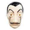 La Casa De Papel Mask-inspirerad mask för vuxna i plast med hål för ögon och näsa. Perfekt för Halloween, maskerader och temafester. Elastiskt band för enkel passform.