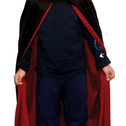 Dracula Cape Black and Red - vampyrkappe i børnestørrelse med sort yderside og rødt for. Perfekt til halloween, maskerader og temafester! 