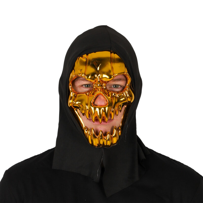 Dødningehovedmaske guld - Billede 2