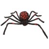 Large Halloween Spider 75 cm - scary decoration with bendable legs, hairy details and red spiders. Perfect eye-catcher for Halloween! 