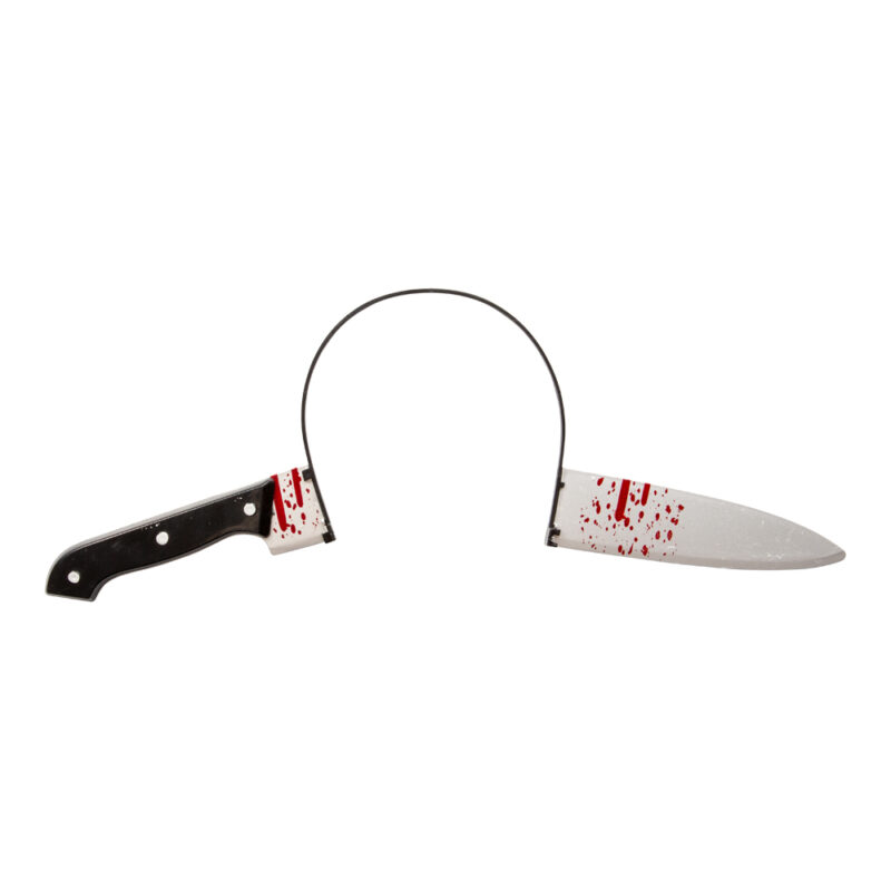 Diadem med kniv – läskig och rolig Halloween-accessoar. Perfekt för maskerader, temafester och Halloween för en hög skrämselfaktor!