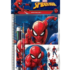 Spiderman Skrivset A5 med flerfärgspenna – skrivhäfte och flerfärgad penna med Spiderman-motiv. Perfekt för ritning, skrivning och kreativ lek.