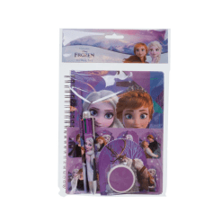 Frozen Schreibset A5 mit mehrfarbigem Stift - 60 Seiten Papier und mehrfarbiger Stift mit Elsa & Anna Motiv. Perfekt zum Zeichnen und kreativen Spielen. 