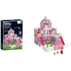 Dockhus Villa Glow In The Dark 191 Delar – stort dockhus med möbler och tillbehör. Glow in the dark-effekt gör leken magisk! Mått 42,5x47,5x55 cm.