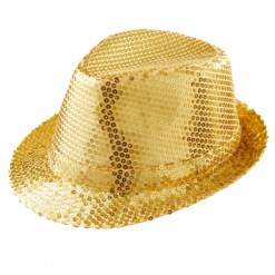 De Gold Glitter Hat is een hoed voor volwassenen met gouden pailletten in polyester en PVC. Perfect voor verkleedpartijtjes, feestjes of thema-avonden die willen opvallen. 
