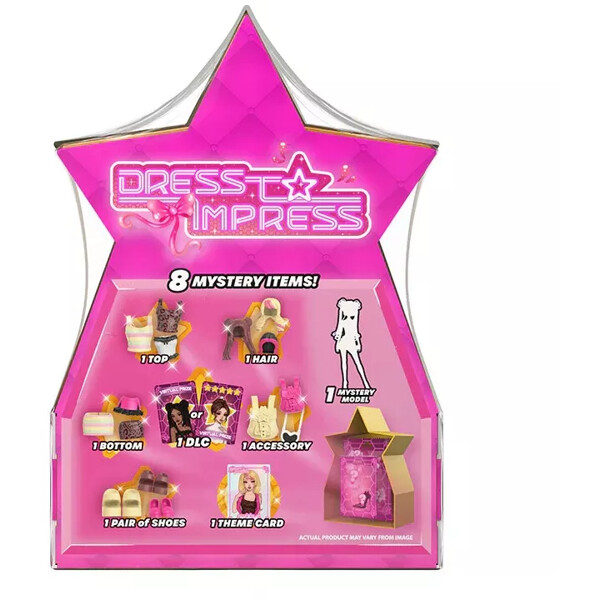 Dress To Impress Mystery Models - bevægelige samledukker med unikke outfits, samlekort og displaykapsel. Perfekt til catwalk-leg og modeelskere fra 6 år.