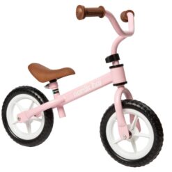 Springcykel Rosa Nordic Hoj – 10″ balanscykel med massiva EVA-däck, justerbar sadel och styre, tysta hjul och stickersark. Från 2 år, max 25 kg