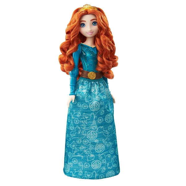 Disney Princess Merida Doll in blue dress with golden details. A brave princess who inspires play, imagination & adventure.