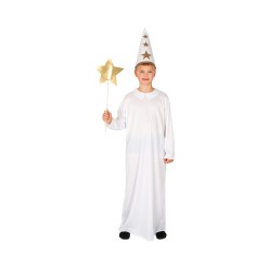 Stargazer Linnen Kind - klassiek lucia linnen van polyester, verkrijgbaar in verschillende maten (98-164). Perfect voor lucia treinen! Compleet met kegel en sterrenscepter.  