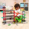 Dickie Toys Parkeringsgarage – 5 våningar, hiss, ljus & ljud. Inkl. 4 bilar & helikopter. Stort leksaksgarage för barn från 3 år!