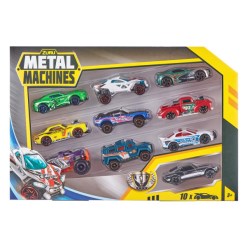 Metal Machines Mini Racing Car Toy 10 Pack S2 - Olika bilkombinationer – perfekt för tävling, samling & lek på bilbana!