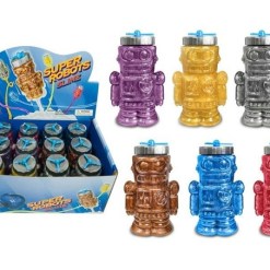 Super Robots Slijm - ca. 9 cm hoog, zacht en kneedbaar slijm in 6 kleuren (willekeurig). Stimuleert creativiteit en fijne motoriek.  Vanaf 3 jaar.