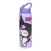 Kuromi Aluminium Wasserflasche 730ml - Bringen Sie Ihr Getränk auf stilvolle und spielerische Weise mit dieser robusten Aluminiumflasche mit Kuromi-Motiv. Perfekt für Kinder und Erwachsene, die Sanrio lieben! 