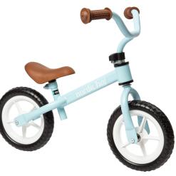 Springcykel Blå Nordic Hoj – 10″ balanscykel med massiva EVA-däck, justerbar sadel och styre, tysta hjul och stickersark. Från 2 år, max 25 kg