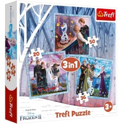 Disney Frozen 3 in 1 with 20, 36 & 50 pieces. Magical motifs with Elsa, Anna & Olaf - fun & educational play for children from 3 years! 