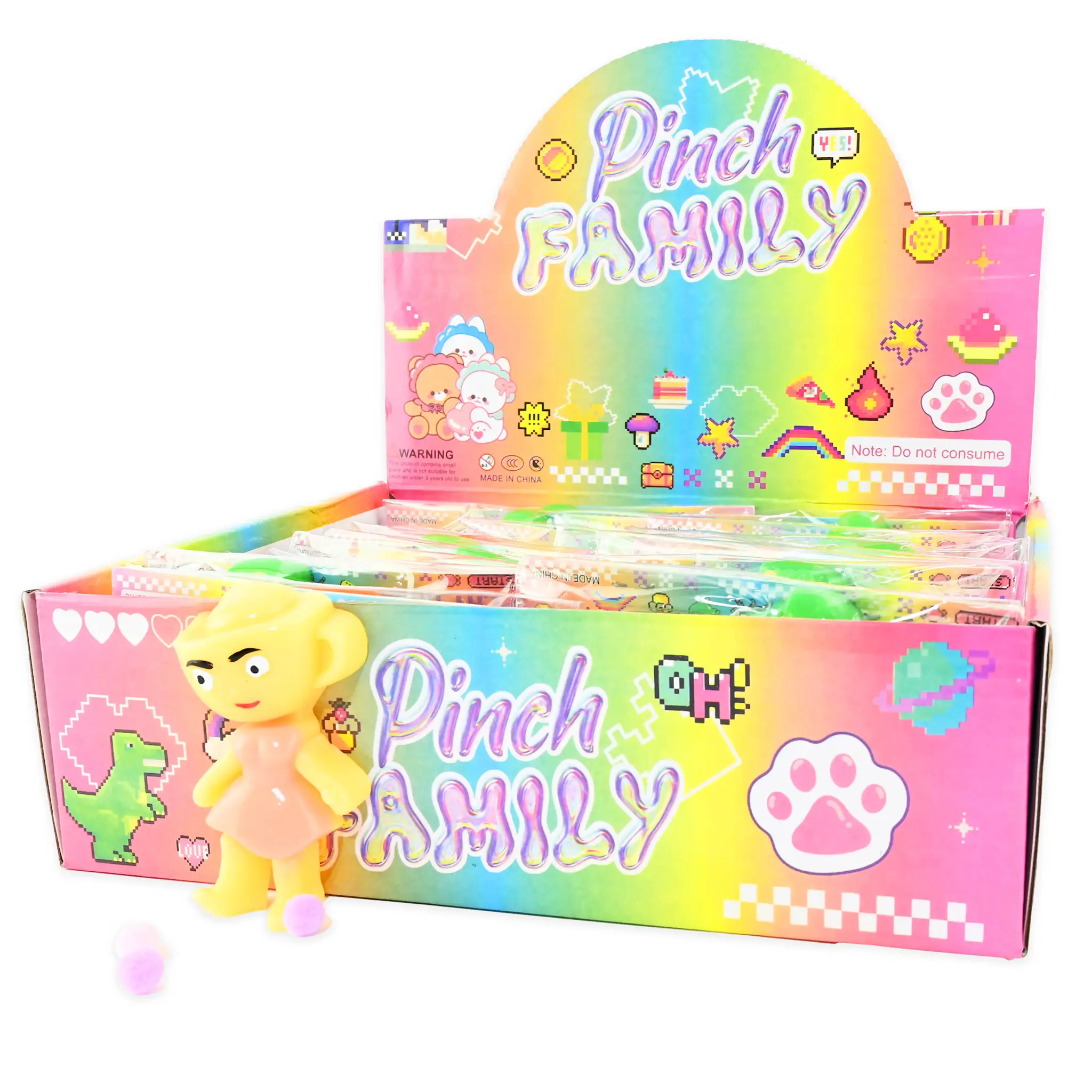 Squishy Brainrot – mjuk, klibbig och geléaktig fidgetfigur med små bollar att fästa på. Perfekt som stressleksak och populär hos fans av Italian Brainrot. Mått ca 7–8 cm.