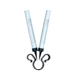 Isfackla med Clips för Flaska – festliga isfacklor i silver som fästs direkt på flaskan. Perfekt för nyår, bröllop, student och andra högtider, säljs i 2-pack.