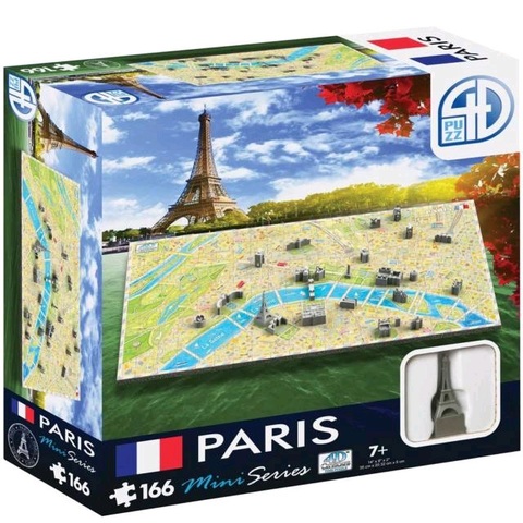 4D Cityscape Puzzle Mini Paris – bygg Paris i flera dimensioner med ikoniska byggnader och lär dig stadens historia steg för steg.