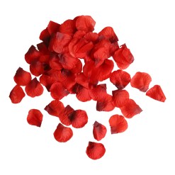 Rosenblad Röd Ombre 100-pack – vackra röd-ombré rosblad i polyester, perfekta för romantisk dekoration vid bröllop, årsdagar eller Alla hjärtans dag.