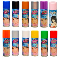Hårspray Color – tillfällig hårfärg i sprayform som tvättas ur med schampo. Perfekt för barnkalas, maskerad och fest. Enkelt sätt att byta hårfärg snabbt.