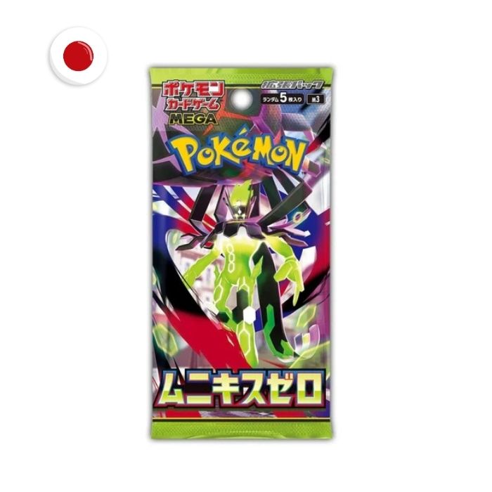 Pokémon Mega: Mega Expansion Nullifying Zero Booster Pack (JP) – 5 kort med fokus på Mega Evolution och exklusiva japanska designs. Perfekt för samlare och spelare som vill utöka sina Mega-temade decks.