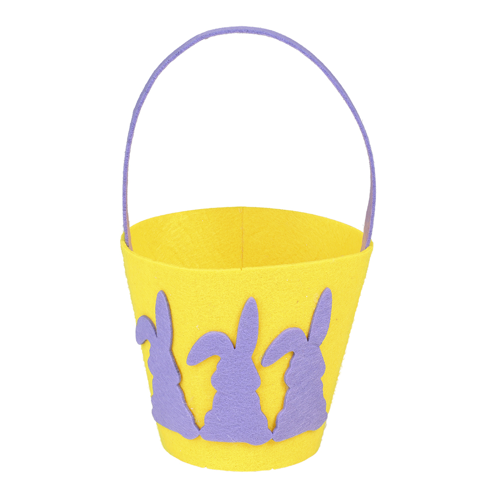 Godishink i Filt Påskharar, ca 12 cm. Perfekt till påskgodis, små presenter eller som dekoration. Lekfull och färgglad detalj för påskfirandet.