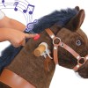 PonyCycle Mörkbrun M – ridbar häst utan batterier för barn 4–8 år. Stimulerar lek, balans och rörelse. Mått 90x85x39 cm.