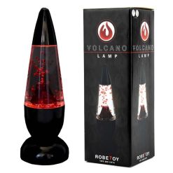 Vulkan Lampa Röd – dekorativ LED-lampa med hypnotiserande lavaeffekt. 25 cm hög, batteridriven och perfekt som stämningsfull mysbelysning i hemmet.