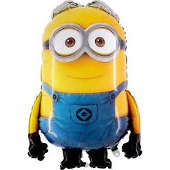 Folieballong Minion – Stor 60 cm folieballong med Minion Dave. Perfekt dekoration till barnkalaset, håller upp till en vecka med helium och kan fyllas med luft.