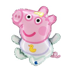 Folieballong Greta Gris Evie – Stor 49x55 cm folieballong som svävar med helium eller luft. Perfekt dekoration till barnkalas och ett måste för Greta Gris-fans!